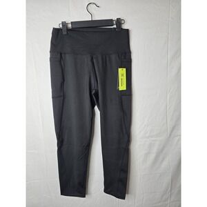 Active Motion‎ 3/4 Leggings Women's Large Capri Athletic Pants Black